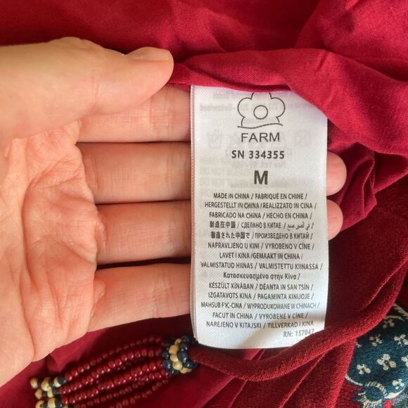 NWT FARM Rio Tropical Landing Mini Wrap Dress Women Size M - Picture 12 of 16